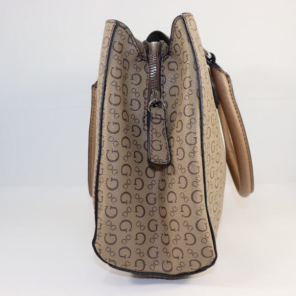 GUESS Classic Monogram Satchel Tote - Picture 4 of 9